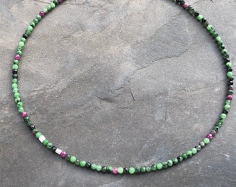 Necklace ruby zoisite