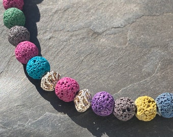 Necklace lava multicolour