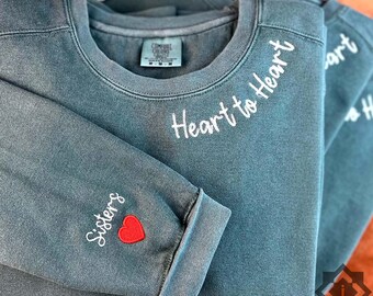 Custom Embroidered Bridal bachelorette Sweatshirt, Date On Sleeve, Name On Neckline, Engagement Gift