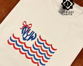 Personalized 4th of July Shirt Embroidered USA Sweatshirt – Custom Patriotic Sweatshirt/Hoodie – Monogram Flag Shirt