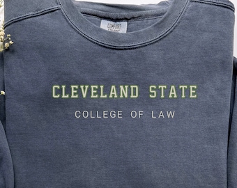 Embroidered Custom Two Color Varsity Sweatshirt, University Sweatshirt with College and City Names #5