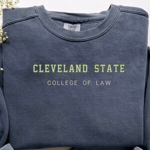 Embroidered Custom Two Color Varsity Sweatshirt, University Sweatshirt with College and City Names #5