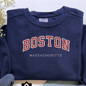 Embroidered Custom Two Color Varsity Sweatshirt, University Sweatshirt with College and City Names #7