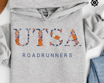 Embroidered Floral Letter University Sweatshirt Personalized College Crewneck Sorority T-Shirt Hoodie with Optional Sleeve Embroidering #2