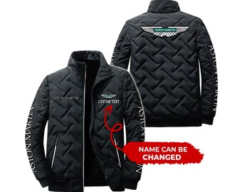 Personalized Aston Martin Stand Collar Lightweight Jacket, Vintage style, Customize Name, Customize Logo Car Or Motorcycles Model Inactive