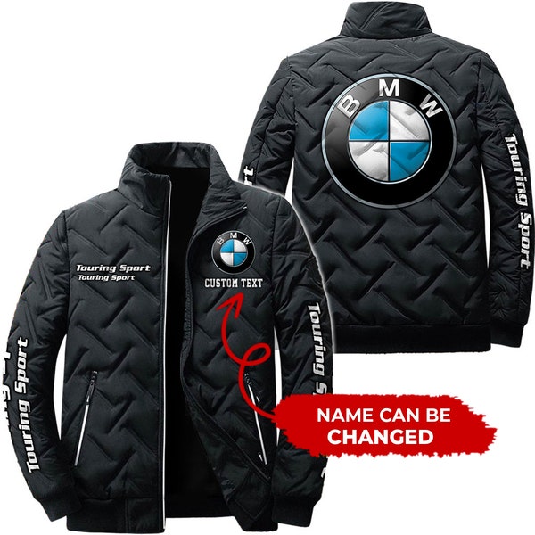 Personalisierte BMW Standkragen Leichte Jacke, Vintage-Stil, Anpassen des Namens, Anpassen des Logos Auto oder Motorräder Modell Inaktiv