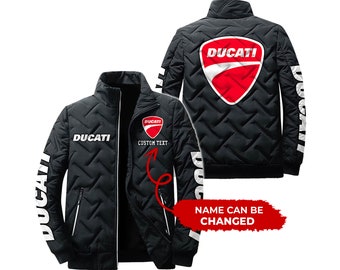 Personalized   Ducati Stand Collar Lightweight Jacket, Vintage style, Customize Name, Customize Logo Car or Motorcycles model