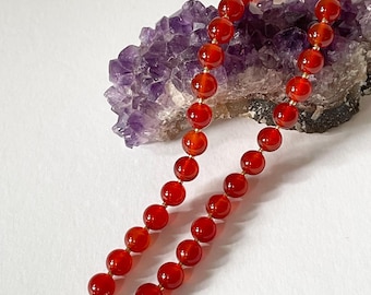 Handmade Carnelian Gemstone Necklace – Gold Filled Crystal Healing