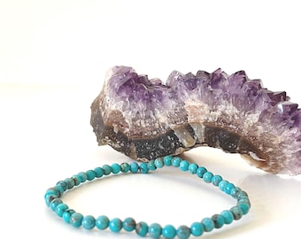 Natural Turquoise Gemstone Bracelet, Spiritual Meditation Jewelry