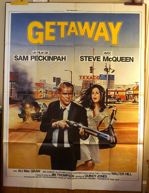 Items similar to The Getaway .... French Subway Movie ...