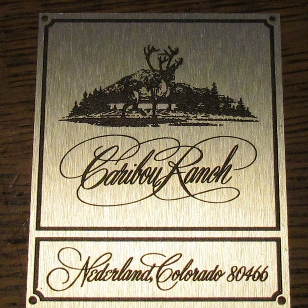 Caribou Ranch Recording Studio vintage asset tag