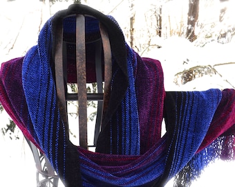HandWoven Rayon Chenille Scarf for Men or Women, Made in the USA, Free Domestic shipping