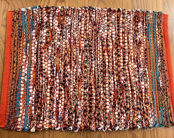 Handwoven Place Mats, Cotton Rag Rug Weaving, Priced Individually, Made in the USA