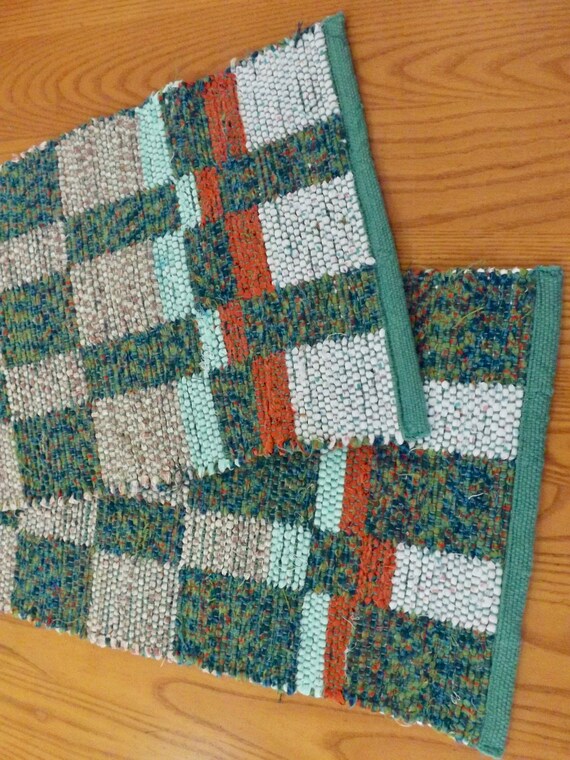Handwoven Rag Table Runner Rug Reversible RU09 Etsy