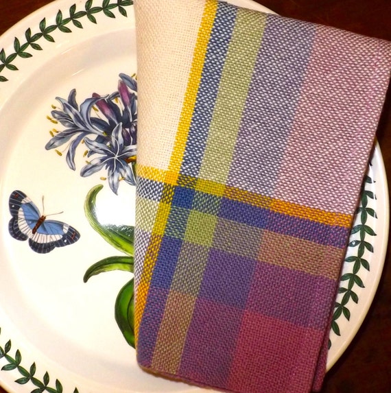 2 Dinner Napkins Handwoven Formal Size Set of Two Etsy