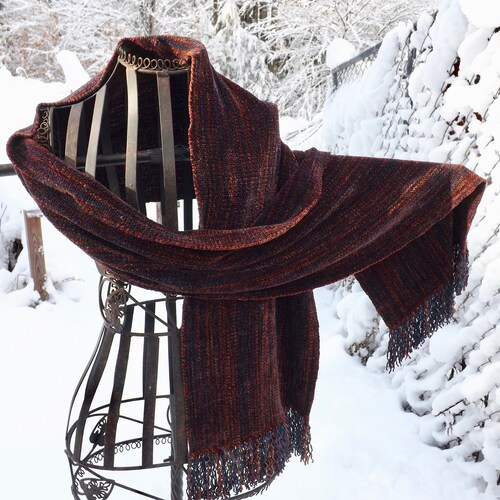 tobacco scarf Naviva but are part of the traditional loom finishing GAUZE MUFFLER SCARF - TOBAC