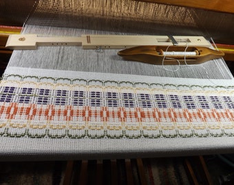 Handwoven Cotton Guest Towel, Colorful Border Design