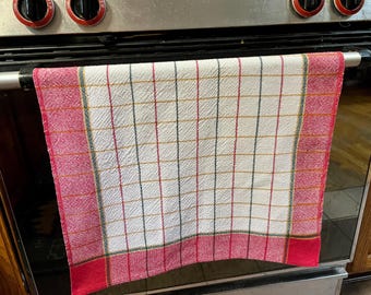 New Handwoven Tea Towel, Vintage Country Kitchen Design, Handmade in the USA