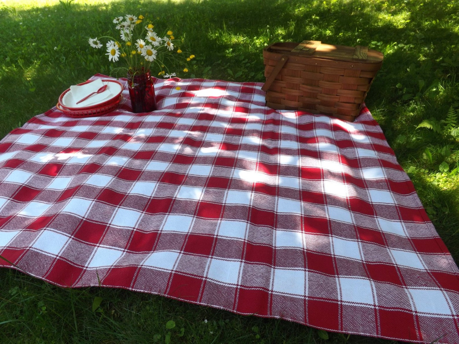 Handwoven Picnic Dining tablecloth Selectasize Etsy