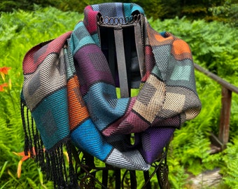 Handwoven Tencel ™Loycell Scarf, Made in the USA