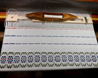 Handwoven Cotton Guest Towel: Striped Powder Room Decor