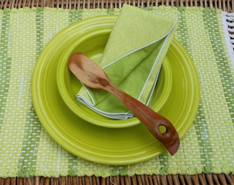 Handwoven Lemon Grass Placemat & Handmade Matching Napkin, Set of 1