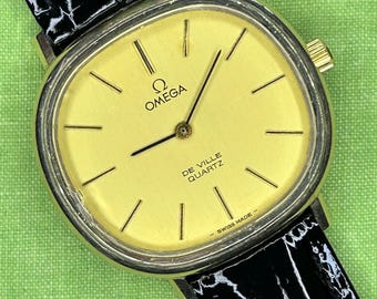 Vintage 1977 Omega De Ville Quartz watch, Serviced and keeping time!  Ready to wear!