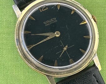 Vintage watch 1960's Gruen Precision.  Serviced, Running, keeps time! Ready to wear