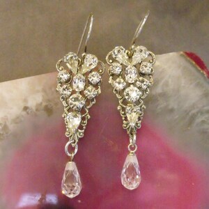 Vintage Style Rhinestone Embellished  Earrings