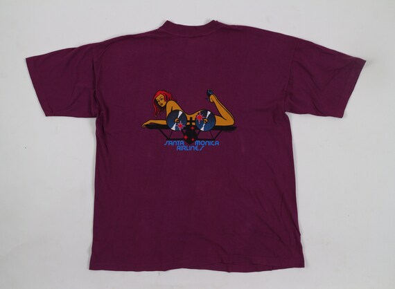 Natas Wings SMA Santa Monica Airlines Tshirt Vintage Skateboard T-Shirt