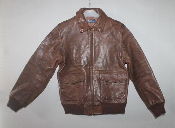 vintage polo leather jacket