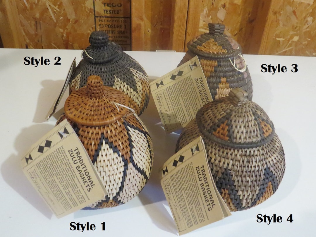 Traditional Zulu Baskets. South African Baskets. Handmade Etsy