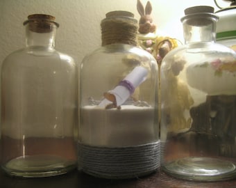 10 500ml Glass Bottles Jars Vials with Cork. DIY Wedding Centerpiece Idea. Custom Wedding Gift. Bitty Bottle. Home Decor. Glass Decoration.