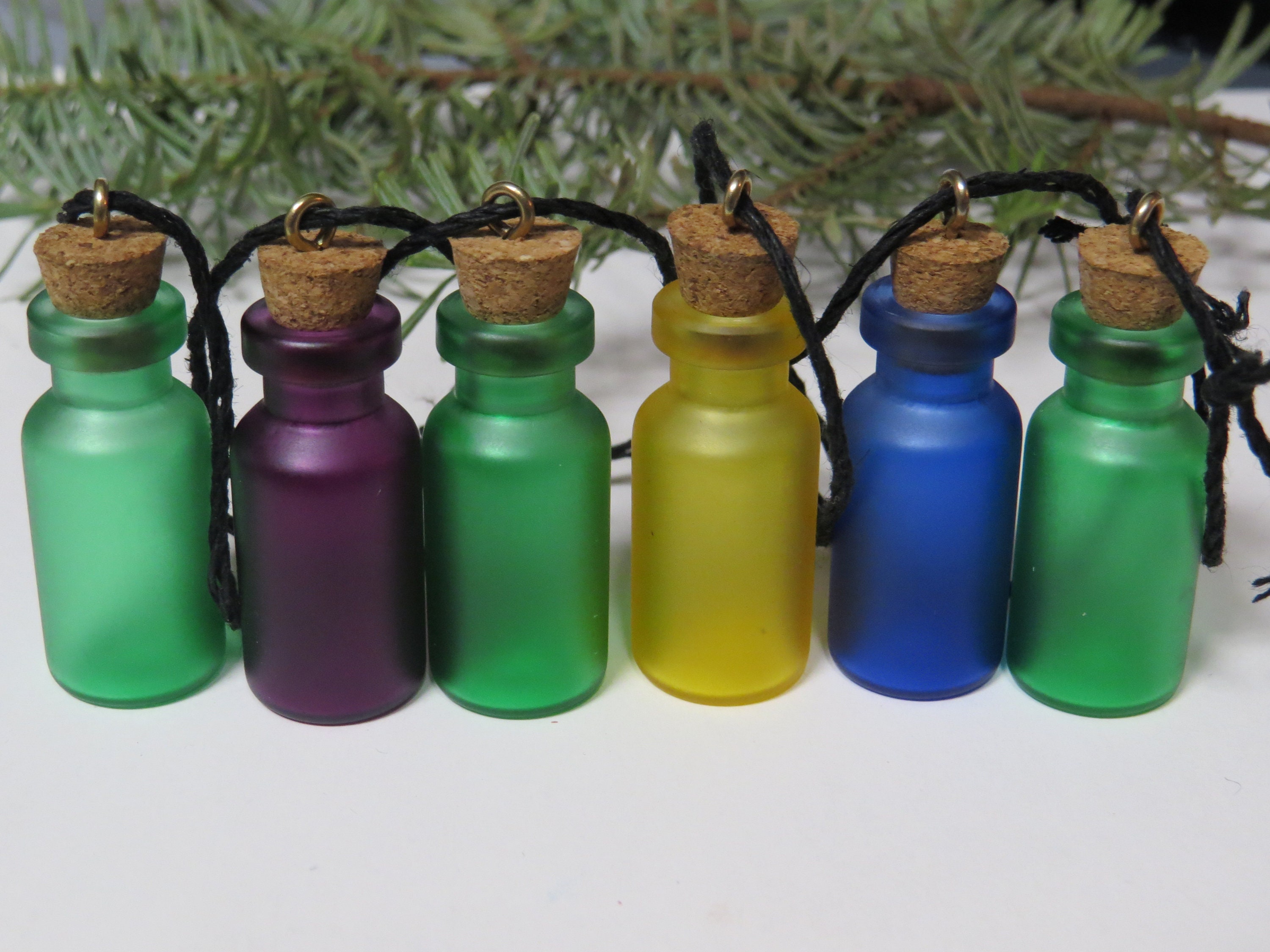 10 Small Colored Bottles. Blue 2ml Bottles. Small Glass Jars Etsy