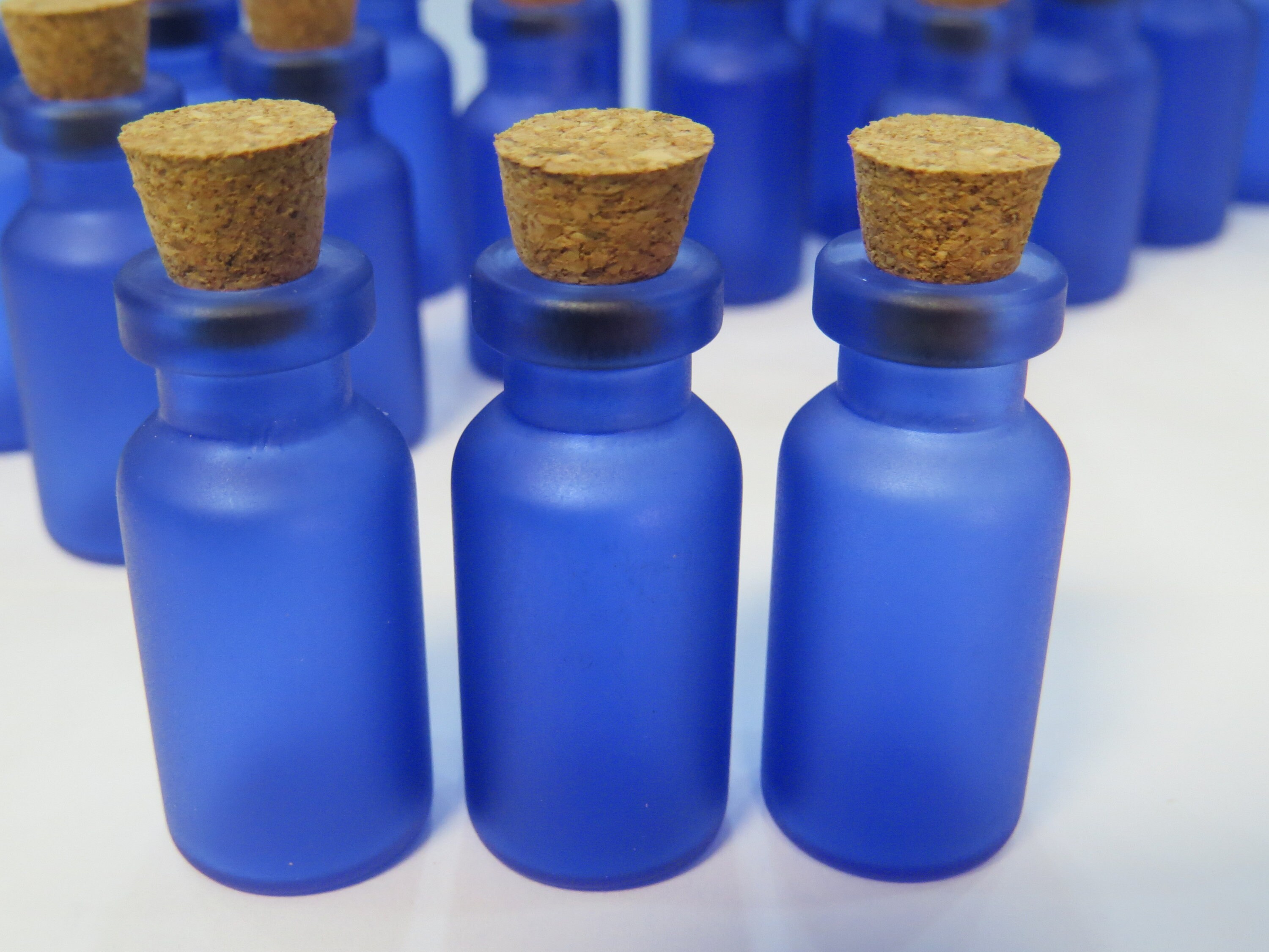10 Small Colored Bottles. Blue 2ml Bottles. Small Glass Jars Etsy