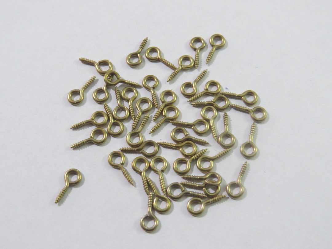 Small Eye Pendant Screws. Little Eye Hook Screws. DIY Jewelry and Craft