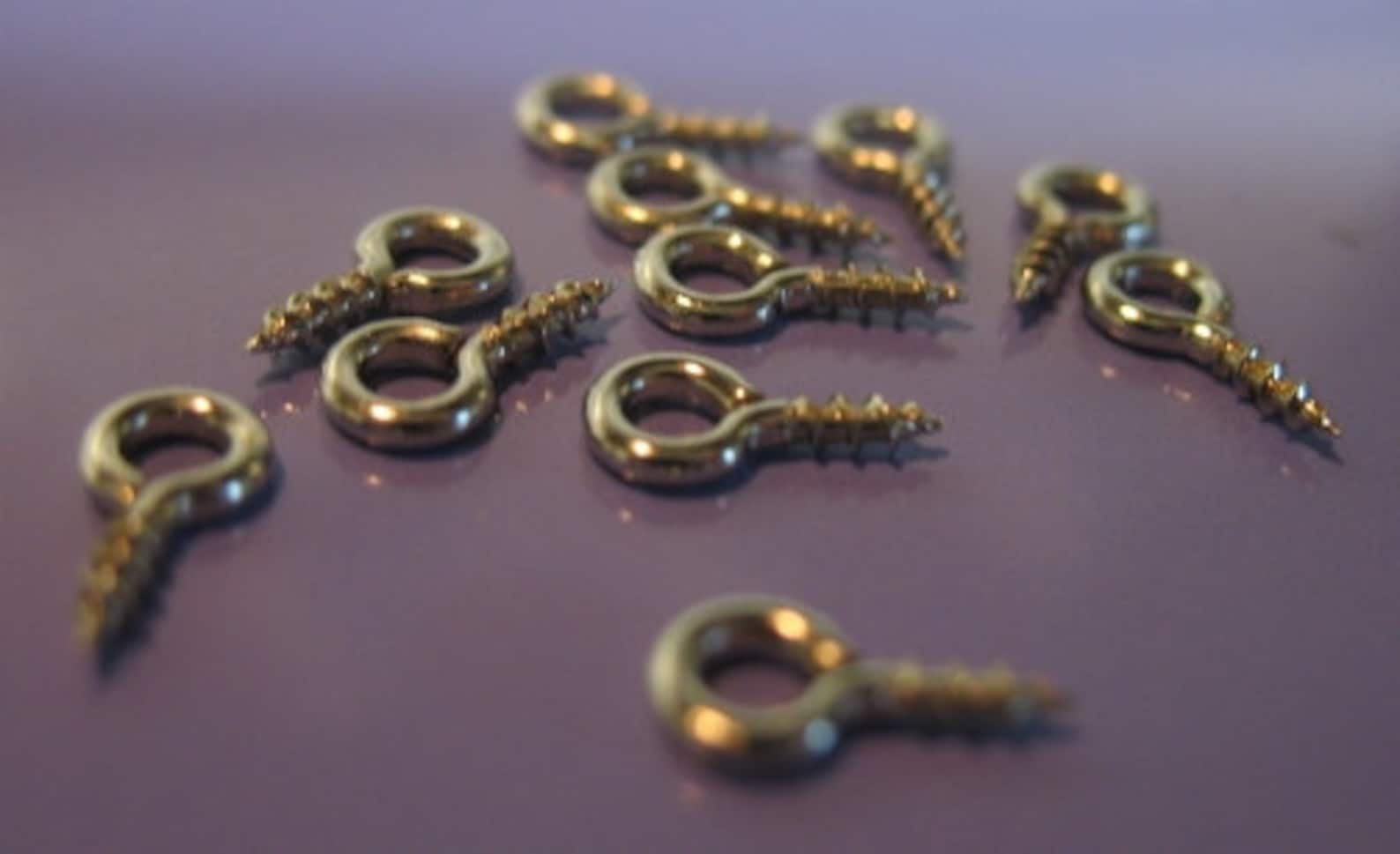 Small Eye Pendant Screws. Little Eye Hook Screws. DIY Jewelry Etsy