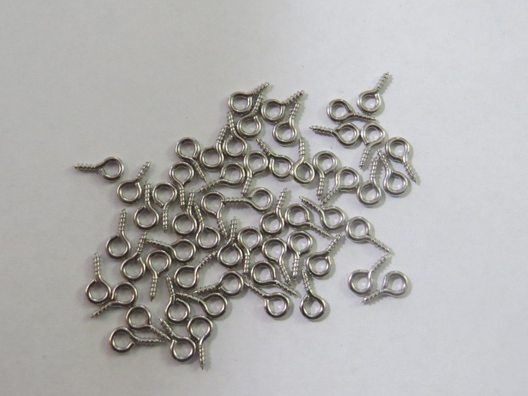 Small Eye Pendant Screws. Little Eye Hook Screws. DIY Jewelry and Craft