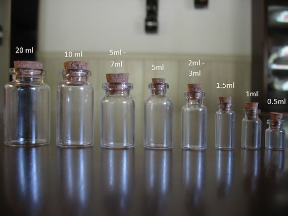25 20ml Bottles With Corks. Clear Glass Bottles. Bulk Glass Jars. Glass Containers With Lids. Small Glass Vials. Decorative Glass Jars