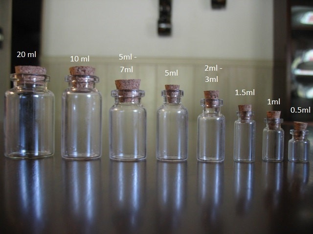 25 20ml Bottles With Corks. Clear Glass Bottles. Bulk Glass Jars. Glass Containers With Lids. Small Glass Vials. Decorative Glass Jars