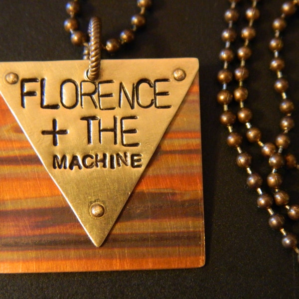 Florence and the Machine Mixed-Metal Ecofriendly Pendant and Altered Natural Brass Ball Chain Necklace