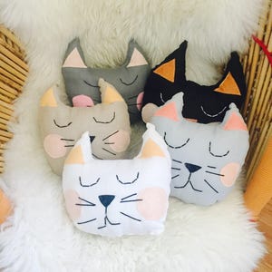 Linen cat pillows