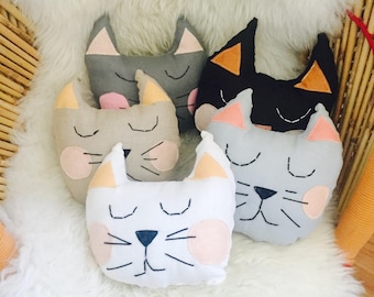 Linen cat pillows