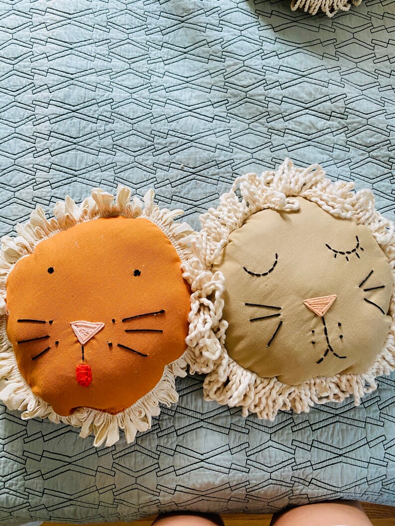 Lion Pillow Etsy