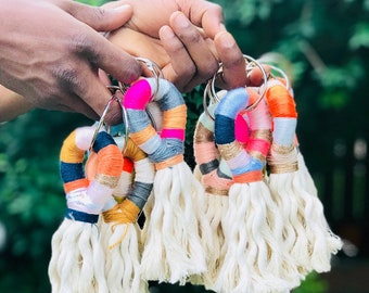 Yarn wrapped tassels