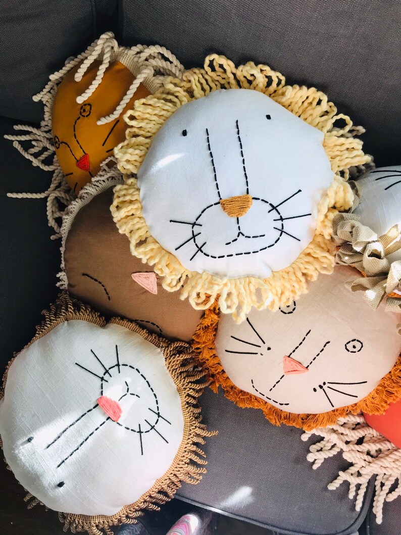 Lion Pillow Etsy