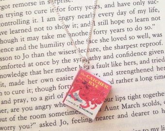 Handmade Catcher in the Rye Miniature Book Charm Necklace // J. D. Salinger Literature // Classic Books Gift