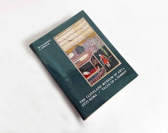The Tales of a Parrot Book Tuti-Nama Vintage 1970s Hardcover Book Colored Plates Illustrated Persian Art Story Poetry Cultural 14th Century