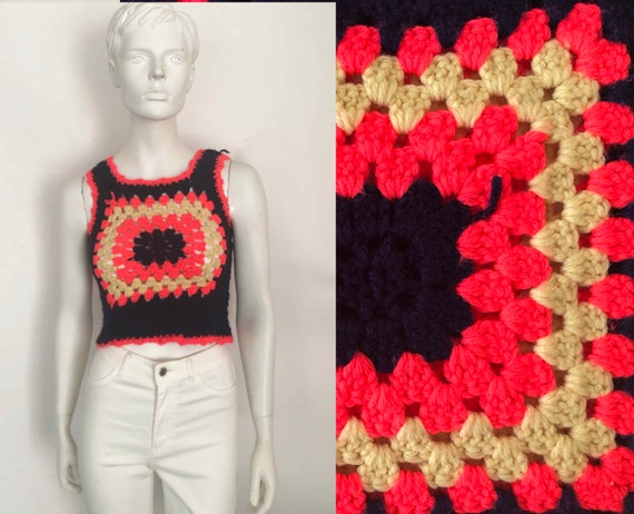 The Grandma Loves You Vintage 60s Crochet Sweater
