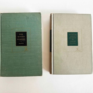 The Divine Comedy by Dante x Short Stories by Kafka Antique Hardcover Play Book Vintage 30s Literature Classics Collectibles Rare Books